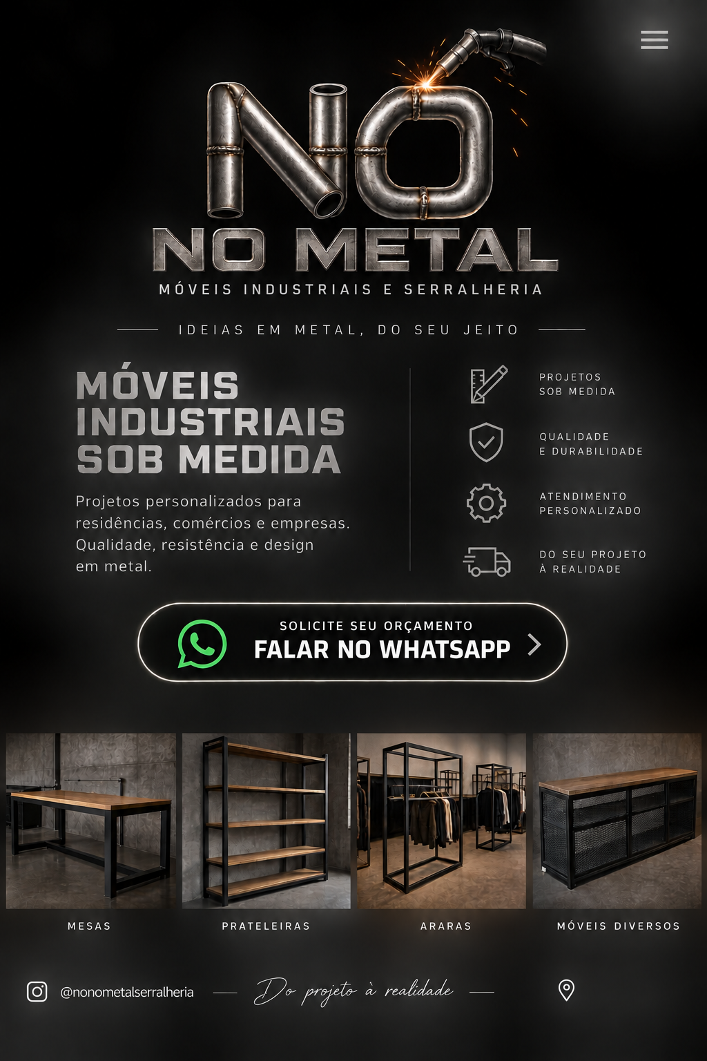 Nó no Metal - móveis industriais e serralheria sob medida